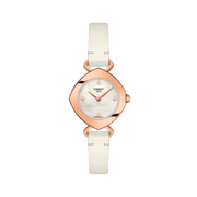 Tissot Femini-T T113.109.36.116.00 - cinturino bianco - cassa oro rosa - quadrante madreperla